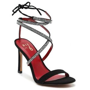 Mix No. 6 Black and Red Strappy Heels